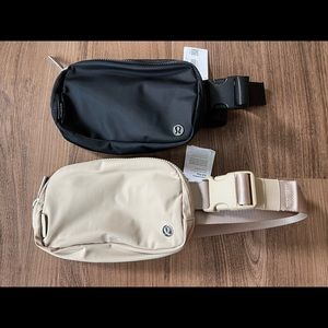 NWT Two (2) Lululemon Everywhere Belt Bags in Black and Trench